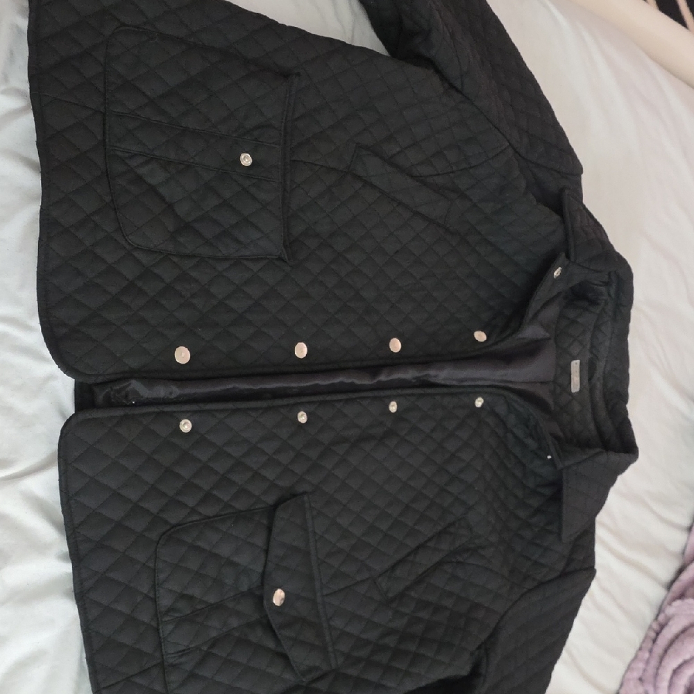 giacca Quilted Black Collar Jacket